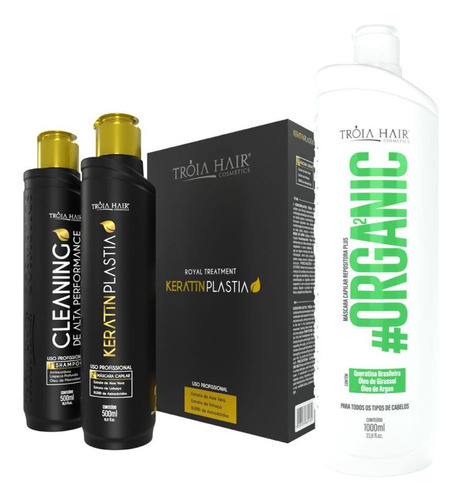 Organic Ativo Troia Hair + Kit Keratin Plastia - Lançamento