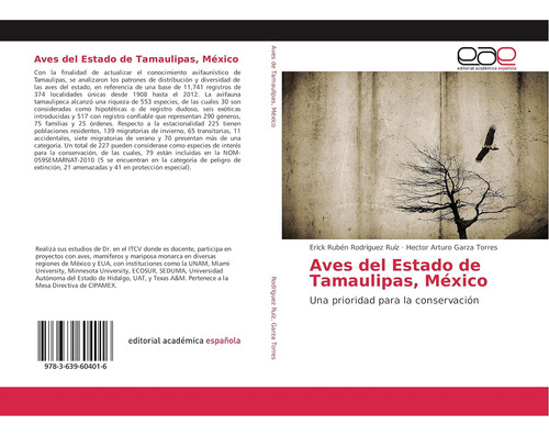 Libro: Aves Del Estado De Tamaulipas, México: Una Prioridad 
