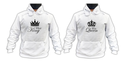 Sudaderas Duo Amor King & Queen Con Capucha