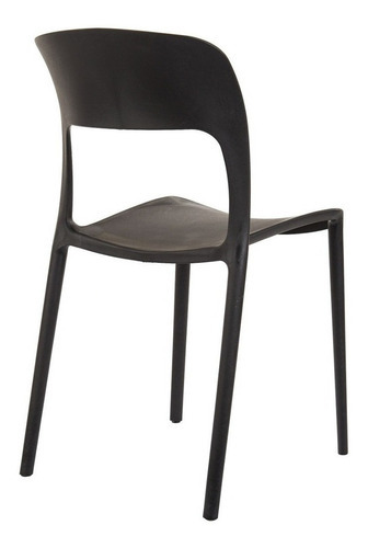 Imagen 4 de 7 de Pack De 4 Sillas De Comedor Nina Apilable Reforzada Color De La Estructura De La Silla Negro