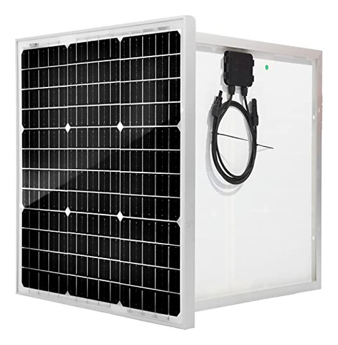 50 Watt 12 Volt Monocrystalline Solar Panel, Outdoor Wa...