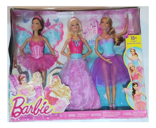 Barbie 3 Doll Fairytale Gift Set Paquete Con 3 Muñecas Nuevo