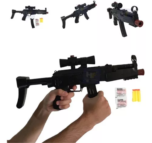 Arma Nerf Brinquedo Pressão Lança Dardos E Bolinhas De Gel