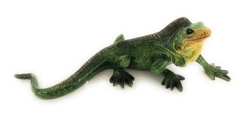 Figura De Iguana De Resina De Árbol Verde, Decoración Para I