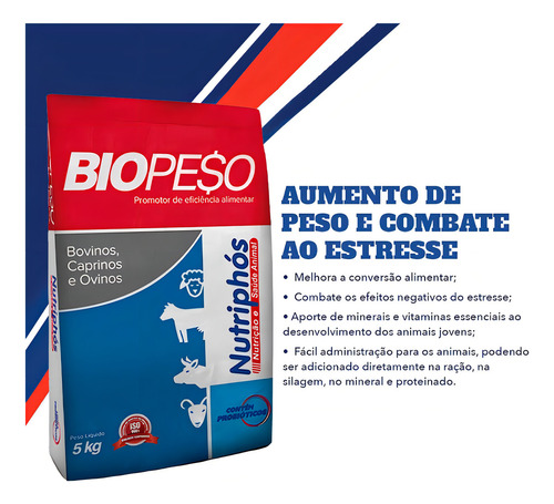 Núcleo Homeopático Biopeso 5kg - Ganho De Peso Nutriphós