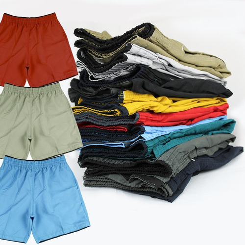 Imagem 4 de 7 de Kit 10 Bermuda Elástica Tactel Short Masculino Surf Academia