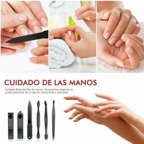 Imagen 6 de 8 de Set De Manicura Pedicura Pies Manos Acero Inox 18 Piezas