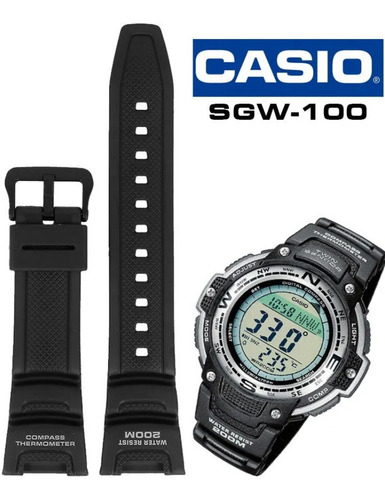 Correas Originales Casio® Sgw-100 Compass/ Termómetro Nuevas