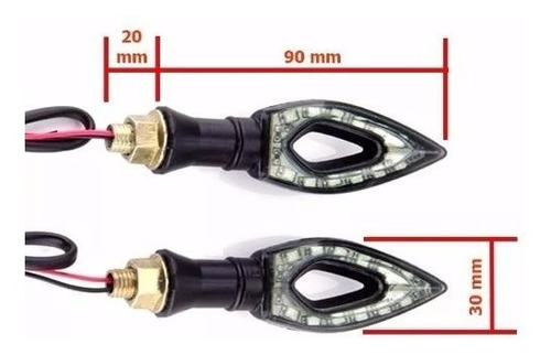 4 Mini Pisca Seta Led Esportivo Moto Xj6  Preto Frete Gratis