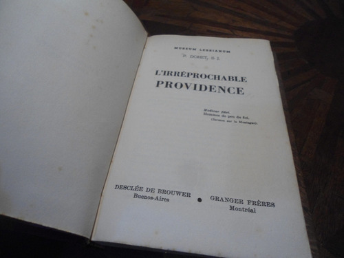 Livro Antigo: L'irreprochable Providence - Raro