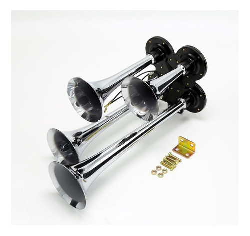 . Compresor De Aire Dc 12v/24v Loud 150db 4 Trompetas Tren