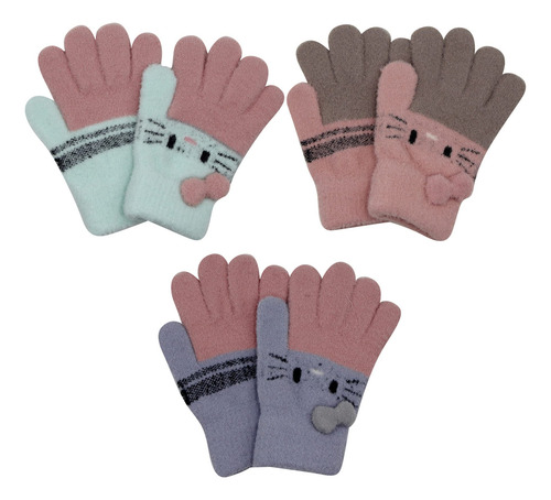 Rarityus Guantes De Invierno Unisex De 3 Pares De Guantes De