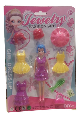 Muñeca Girl Dress Up Jewelry Fashion Set