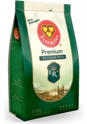 comprar Café Torrado e Moído Estrada Real Premium Pacote 500g 3 Corações
