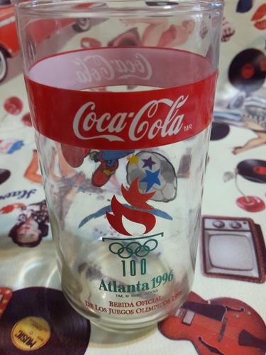 Coca Cola Vaso Atlanta`96 Fútbol 14 X 7 Cm Juegos Olímpicos