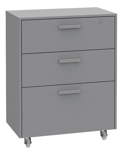 Cajonera Armable Excelsior Drawer Based Cabinet Con Ruedas Color Gris