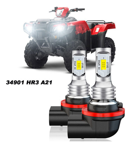 Par De Bombillas Led Para Faros Delanteros Honda Rancher 420