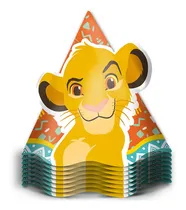 Comprar Chapéu De Aniversário Festa O Rei Leão 8 Uni Regina Festas Cor Azul, laranja e amarelo