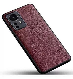Funda Aioria Para Xiaomi 12 5g De Piel Sintetica Rojo Oscuro