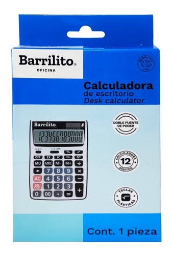 Calculadora De Escritorio Barrilito Delta Dt394 12 Dígitos