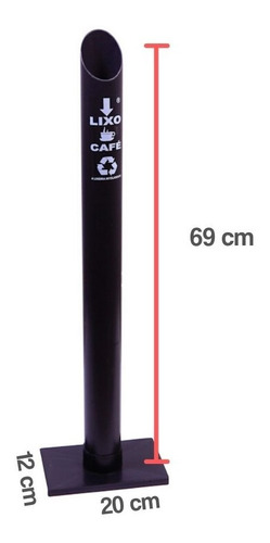 Imagem 4 de 4 de Dispensador Coletor Para Copo Descartavel Pvc Café Lixeira