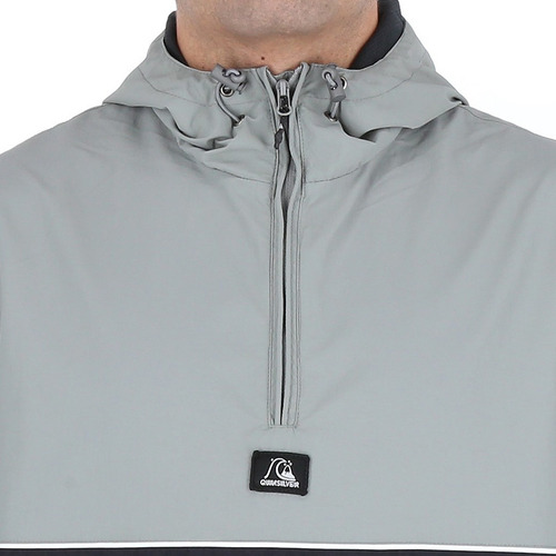 Imagen 4 de 4 de Cortaviento Hombre Half Zip Gris Claro