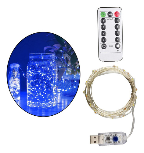 Lámpara De Hadas Con Control Remoto Usb De Luz De Cadena