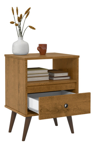 Imagem 3 de 4 de Kit Com 2 Mesas De Cabeceira Wood New - Freijó