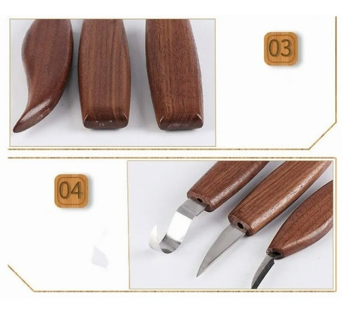 5 Piezas De Cuchillo Para Tallar Madera Cincel Para Carpinte