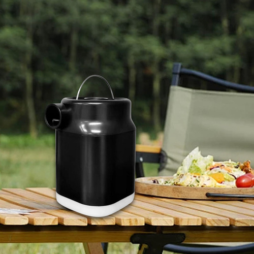 Bomba De Aire Eléctrica Compacta Para Equipos Negro