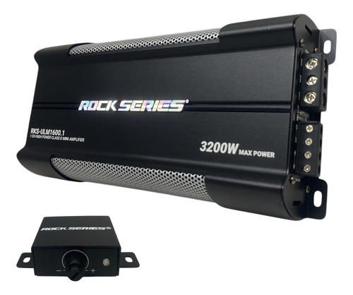 Mini Amplificador 1 Canal Rock Series Rks-ulm1600.1 3200w Color Negro