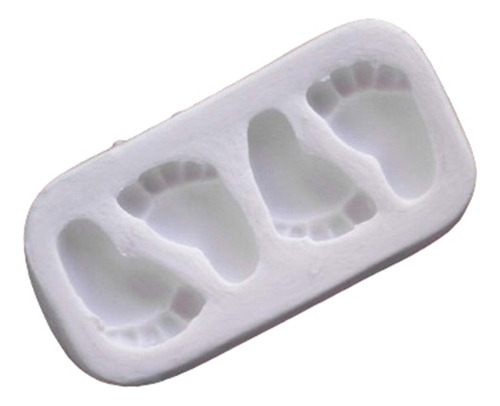 Molde Forma Silicone Pe De Bebe 4cav.