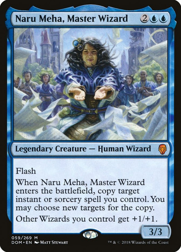 Carta Magic Naru Meha, Master Wizard Dominaria Mtg