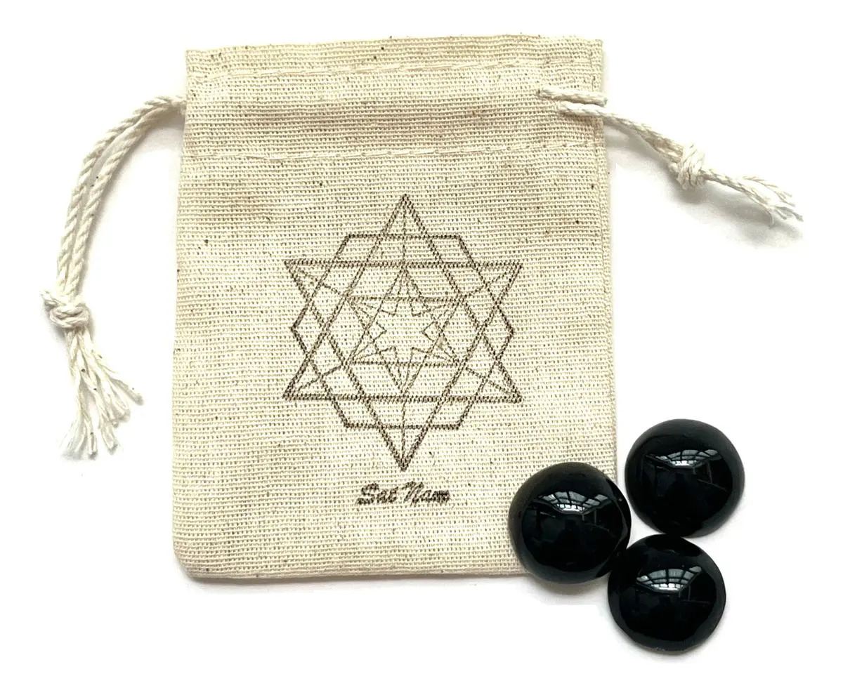 Full 3 Ombligueras De Obsidiana Negra Natural, Gemeoterapia