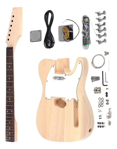 Kit Guitarra Electrica Madera Diy Accesorio Repuesto Cuerpo