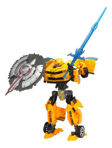 Boneco Super Change Robot Com Espada E Escudo - 2 Em 1