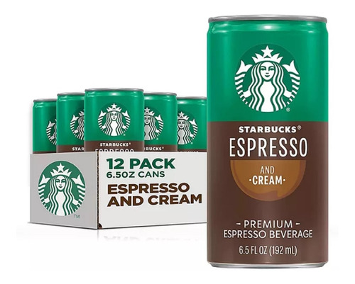 12 Pack Starbucks Double Shot Espresso And Cream 192ml C/u