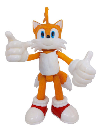 Figura Sonic Juguete Tails Colas Amarillo Miles Prower 17cm