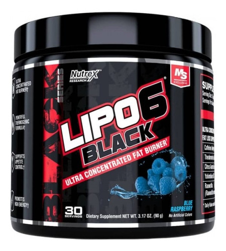 Lipo 6 Black Ultra Concentrated Quemador Nutrex 30 Serv L