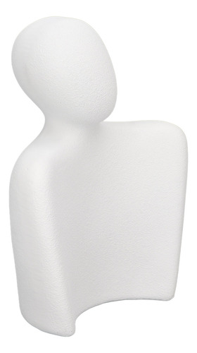 Busto Exhibidor Collares Resina Blanco Soporte Elegante