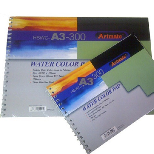 Block Hojas Artmate Para Acuarelas 300 Gs Tamaño A3 12 Hojas