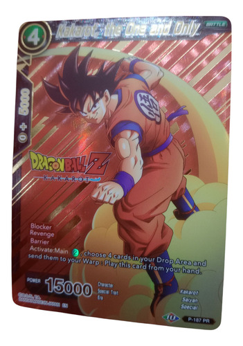 Goku Kakarot, The One And Only Dragon Ball Bandai Carta Bril (Usado)