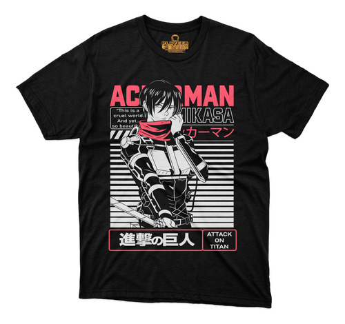 Playera Attack On Titan Mikasa Ackerman Anime Shingeki Kyoji