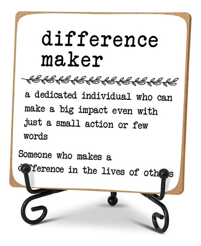 ~? Difference Maker Home Office Desk Decor Wood Plaque With 