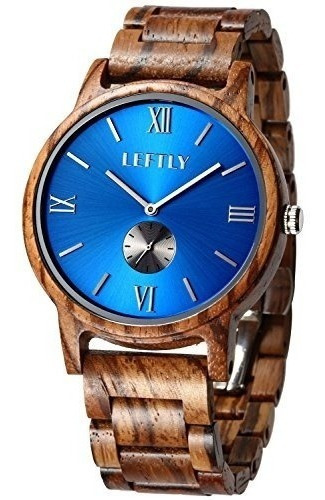 Izquierdo Reloj De Madera Para Hombre Hecho A Mano De Madera