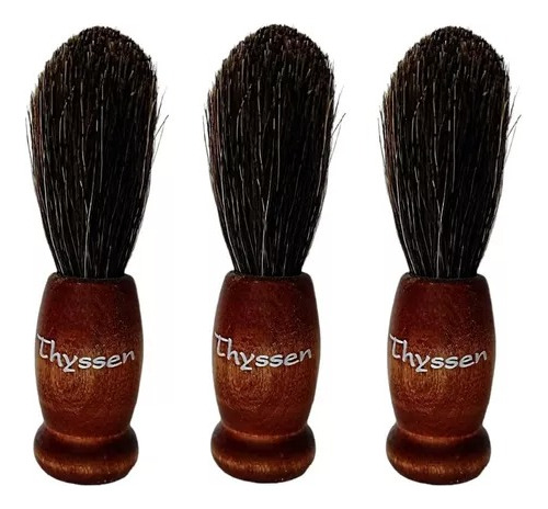 Thyssen Brocha De Afeitar Eco Cerda Marron Claro Pack X3