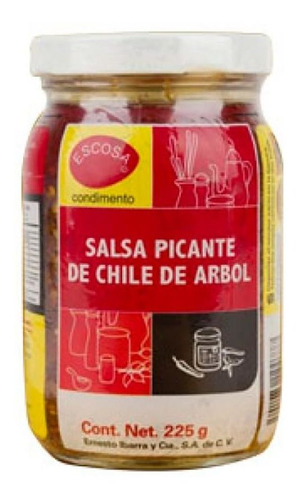 Salsa Picante Escosa Chile De Árbol 225g