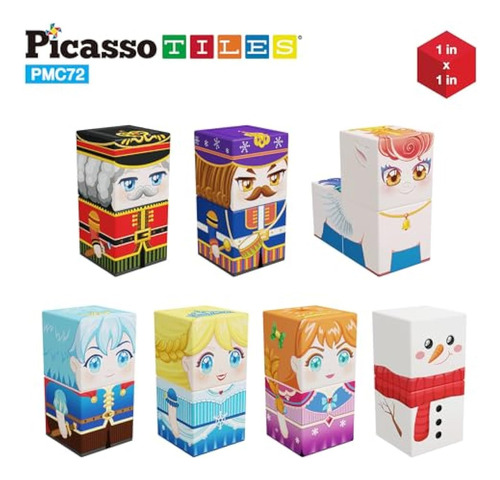 Cubo Magnético Picassotiles Con Temática De Hielo Invernal,