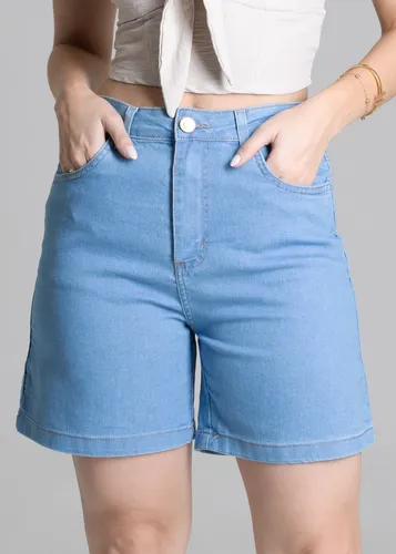 comprar Short Bermuda Sawary Jeans Feminino Original Confortável