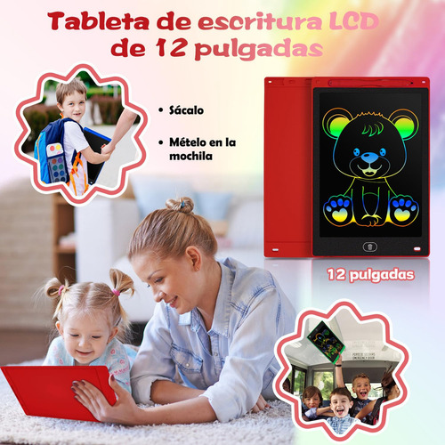 1 Pizarra Mágica Lcd Tablero De Dibujo Pluma Para Niños 12in Color Color